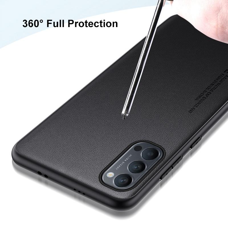 Luxury PU Leather Case For OPPO Reno 4 Pro 5G Back Cover Silicone Shockproof Full Protection Phone Case For OPPO Reno4 Pro 4Pro