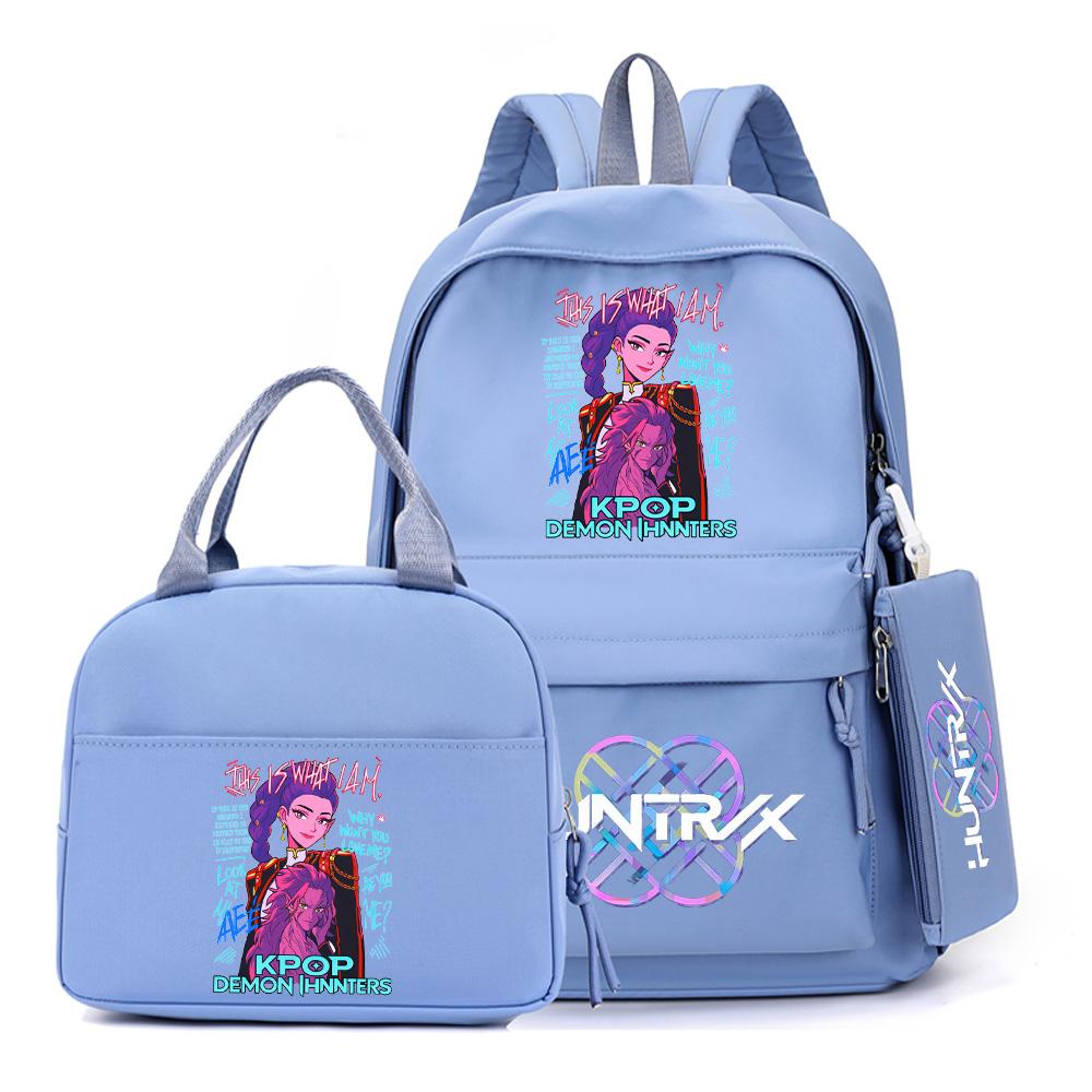 4-teiliges/Set Cartoon Anime K-Pop bedruckter Rucksack mit Federmäppchen Handtasche für Teenager Schüler Junge Mädchen Schultasche Schultasche Große Kapazität Reisetasche