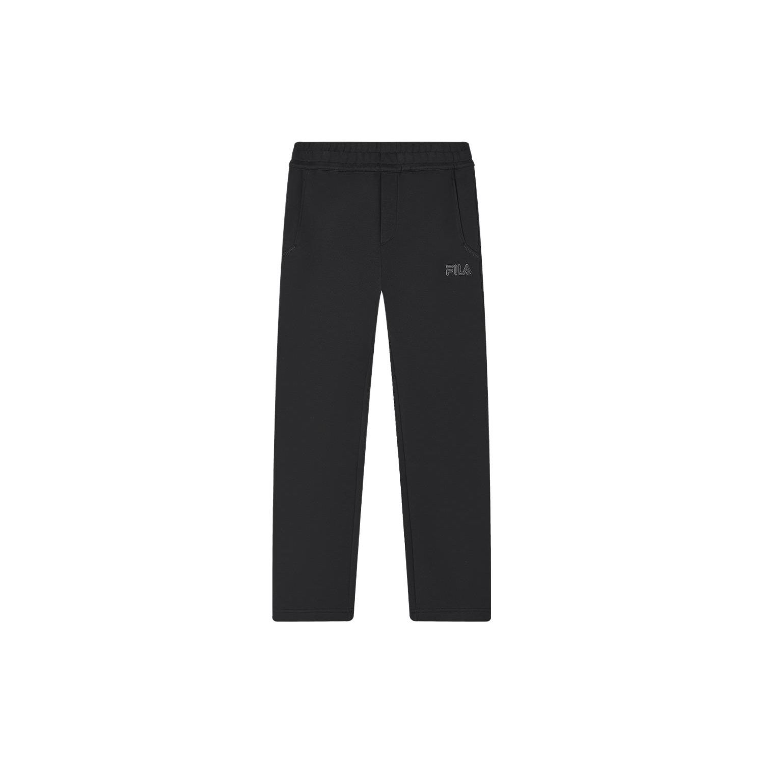 

FILA Heritage Series Solid Color Mid-Rise Straight Leg Casual Pants Men Bottoms Black F11M418610A-BK M