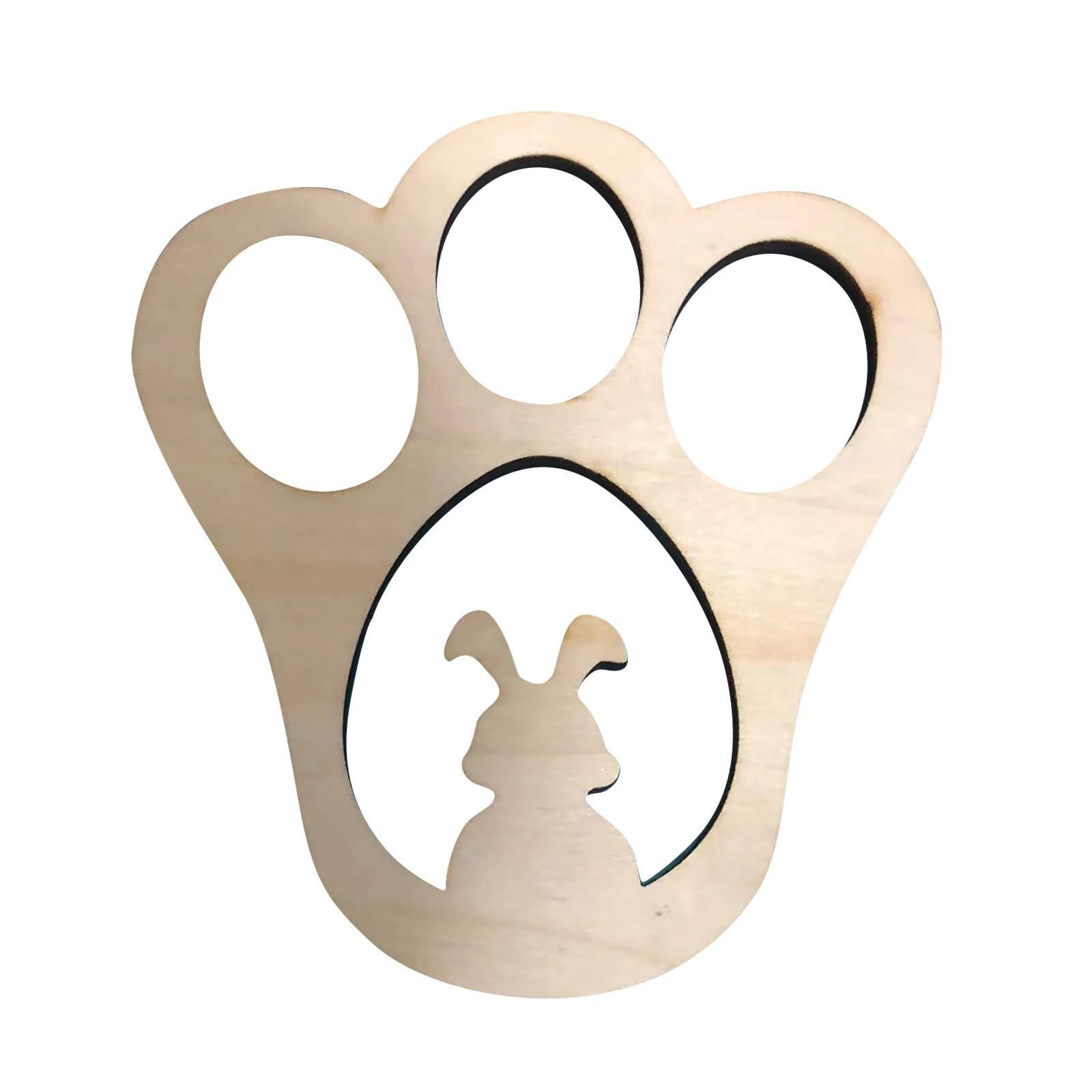 

Трафарет пасхального кролика, деревянный шаблон кролика, прочный многоразовый трафарет кролика для пасхального украшения One Size