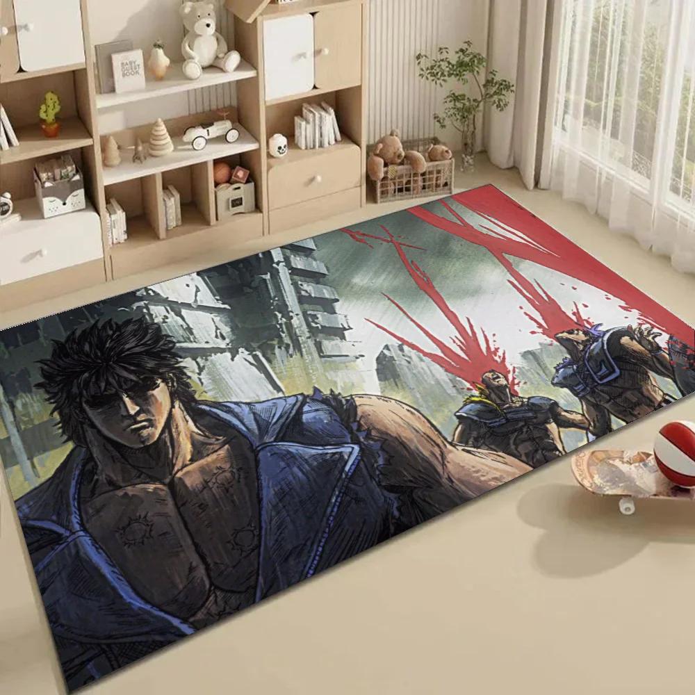 1pc Hokuto No Ken Bathroom Absorbent Mats Anti-Slip Mats Home Decor Supplies Carpets Home Kitchen Floor Mats