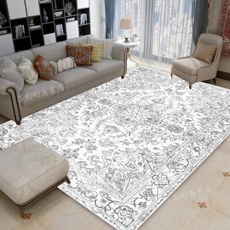 Persian Luxury Tradition Living Room Carpets Fancy Home Decoration Large Area Soft Rugs Washable Non-slip Lounge Room Door Mats