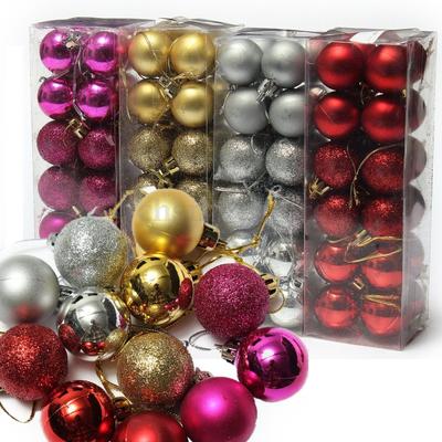 Set of 24 Mini Shatterproof Christmas Balls Tree Ornaments Party Decoration, 3cm/1.18\'\'