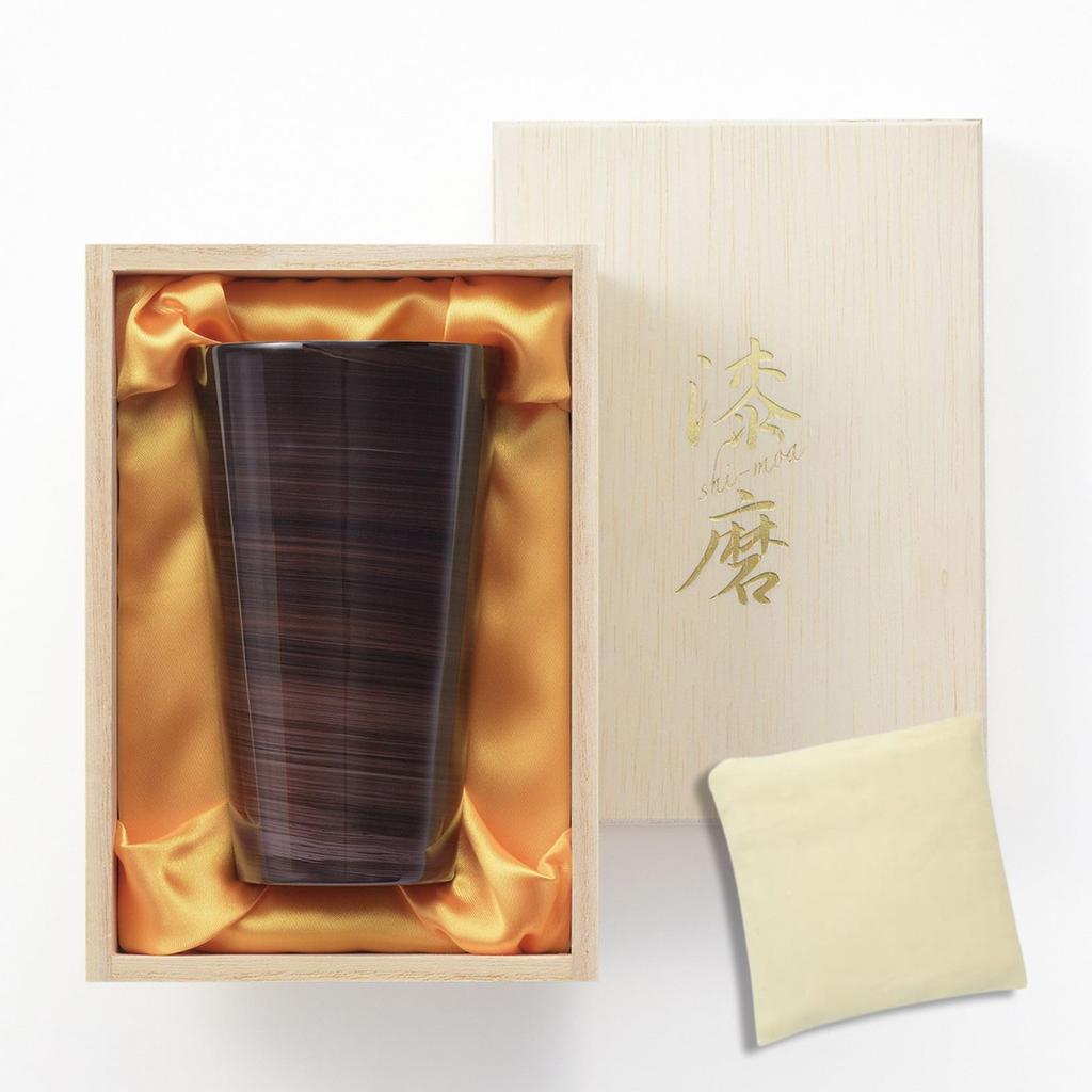 Tsubame Yamanaka Lacquer Straight Tumbler Shikage Urushi X 300cc SimpleBag Made In Vietnam Urushi Made In Japan J-kitchens-SimpleBag 7.5cm 12.5cm / /