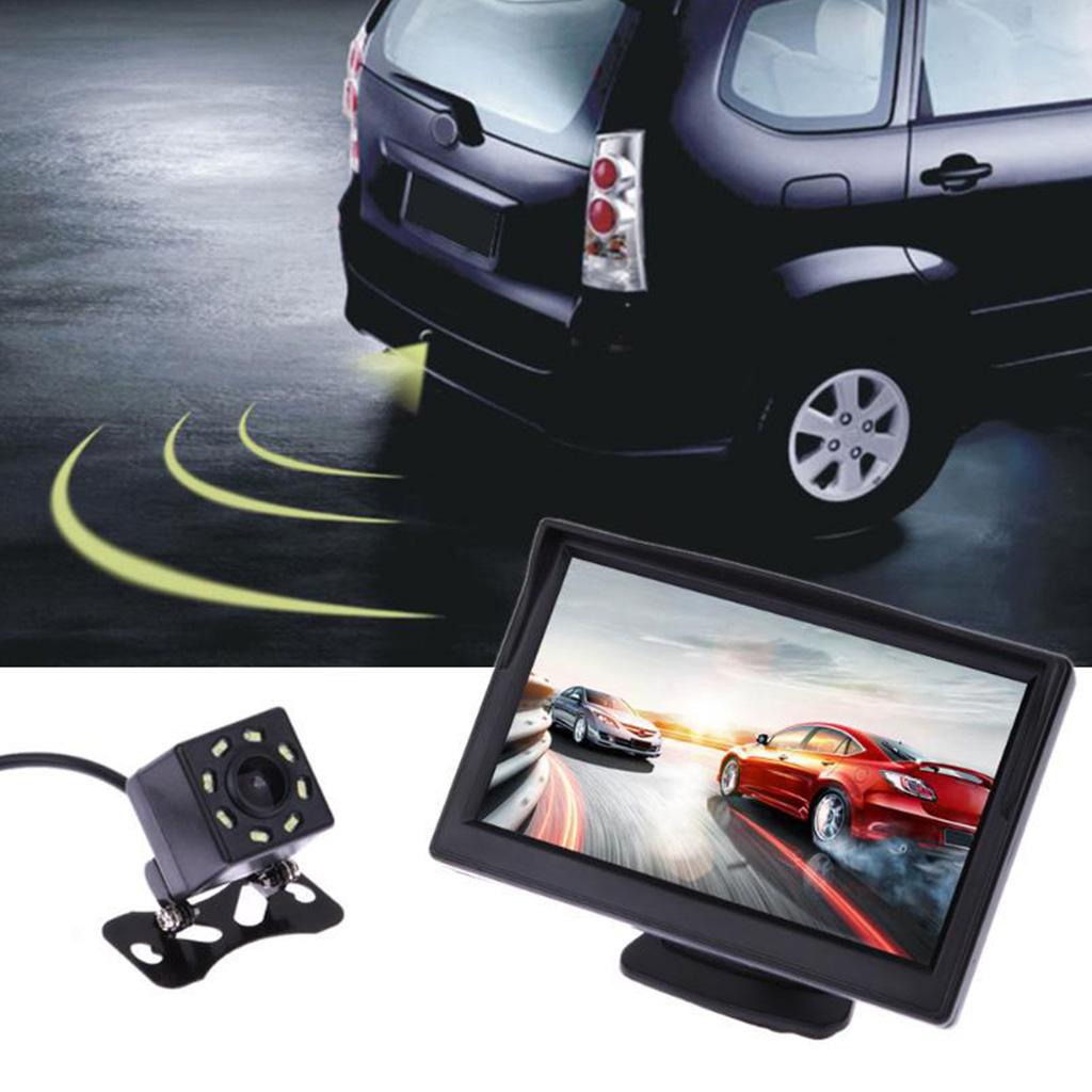 Backup-Reverse Camera 5 inch LCD Display Parking Assistance Wide Angle Monitor
