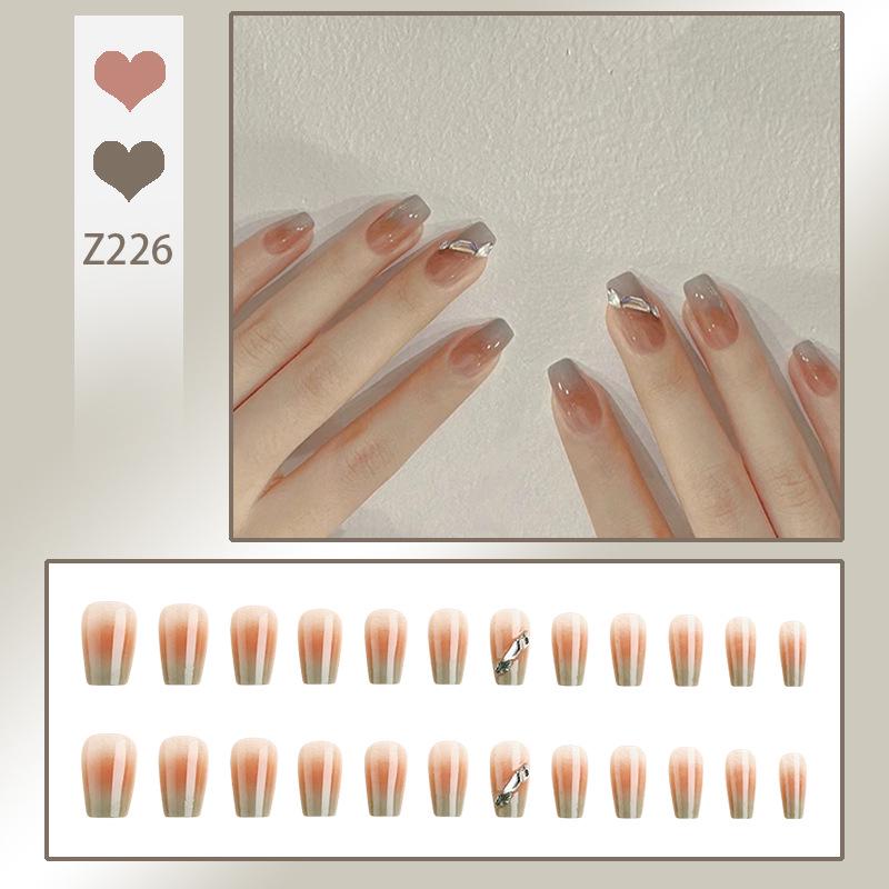 

Французский румянец накладные ногти: Осенние наклейки для нейл-арта с цветовыми блоками With Glue