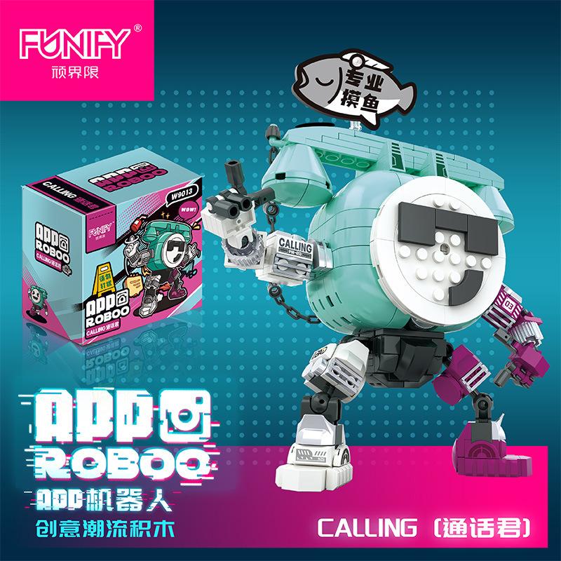 App Robot Tide Play Building Block Adult Difficult Assembly Toy Figure Desktop Model Ornament