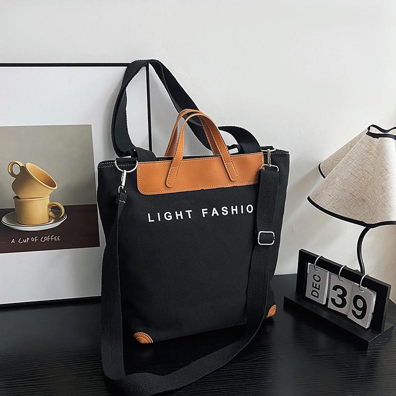 Fashionable Canvas Tote Bag For Women Trendy Large Capacity Shoulder Bag
