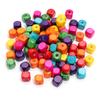 100-500pcs Cube Shaped Wooden Beads 6/8/10mm Mix Color Square Loose Bead for DIY Necklace Bracelets Jewelry Making Materials
