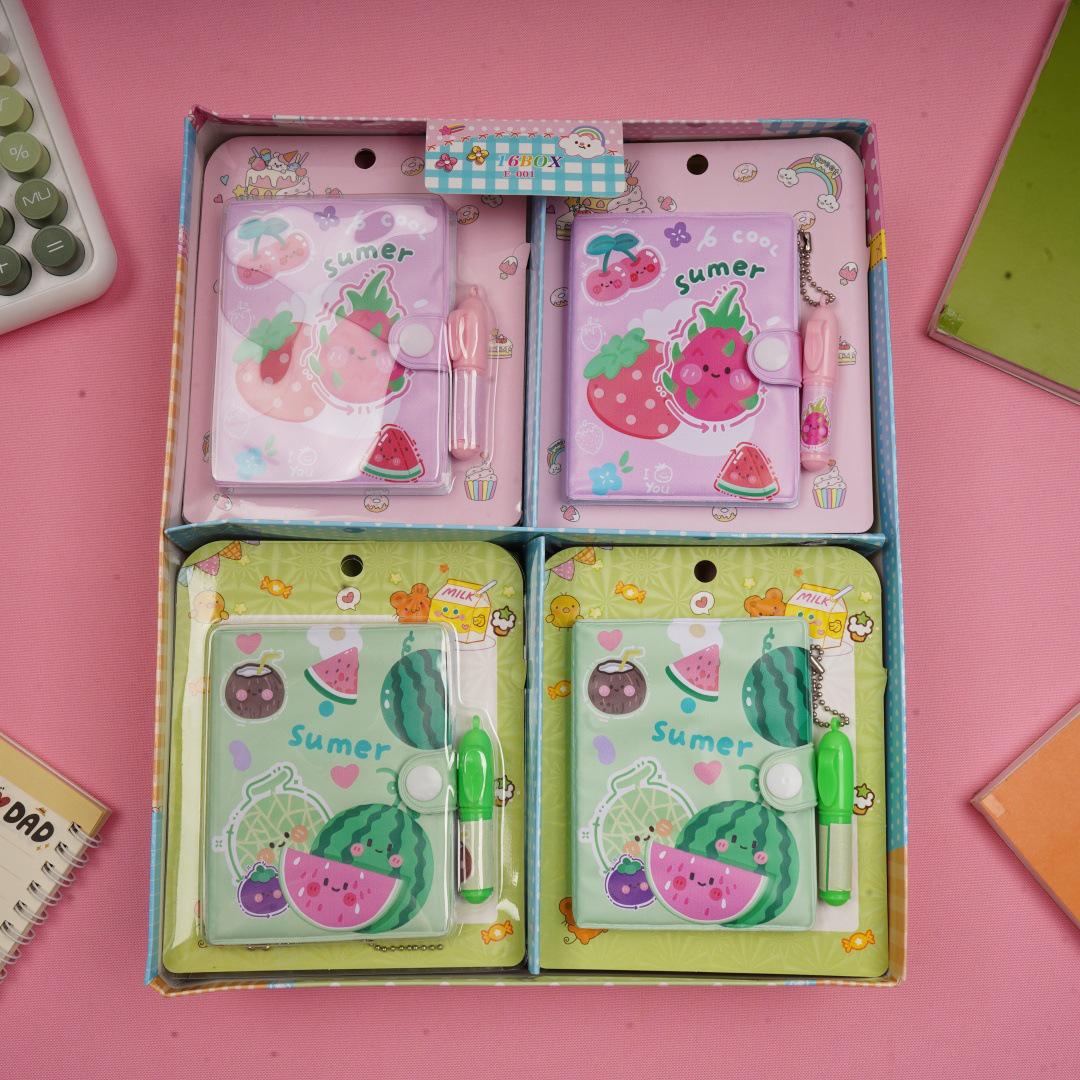 Pocket-Sized Cute Cartoon Planner & Pen Set for Students