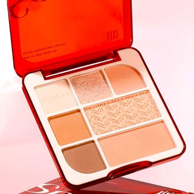 xixi - Bonlo Red Seven Color Eyeshadow - Peach #S1 - 10.7g