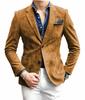 AL KHALID TAN Men's Handmade Stylish Formal Work Party Real Soft Suede Leather Blazer Coat