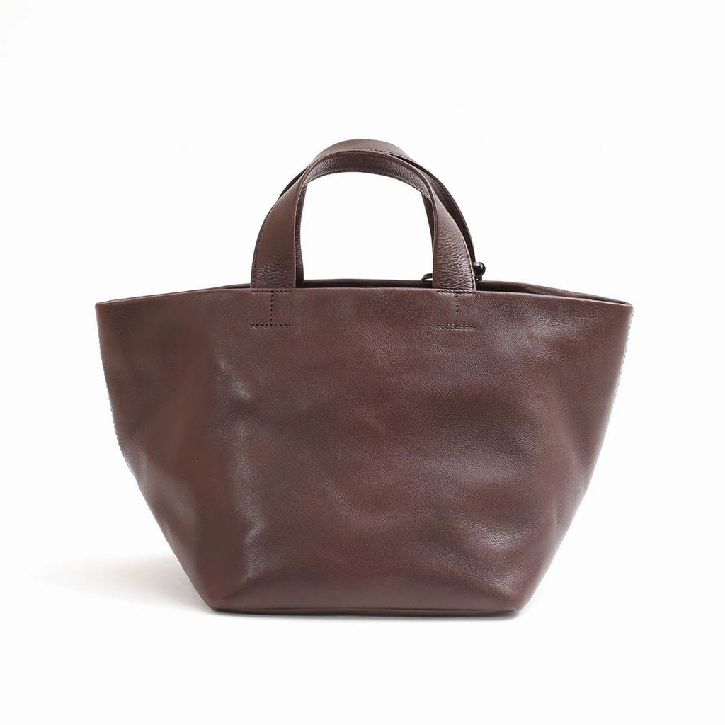 LEATHER CRAFT COMPANY Mini Sac Cabas, Cuir Italien, MINIMAL LMM-1006 (Marron clair)