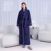 Women's and Men's Extra Long Plush Robe - Thickened Shu Cotton Fleece Bathrobe, Plus Size Homewear for Autumn and Winter