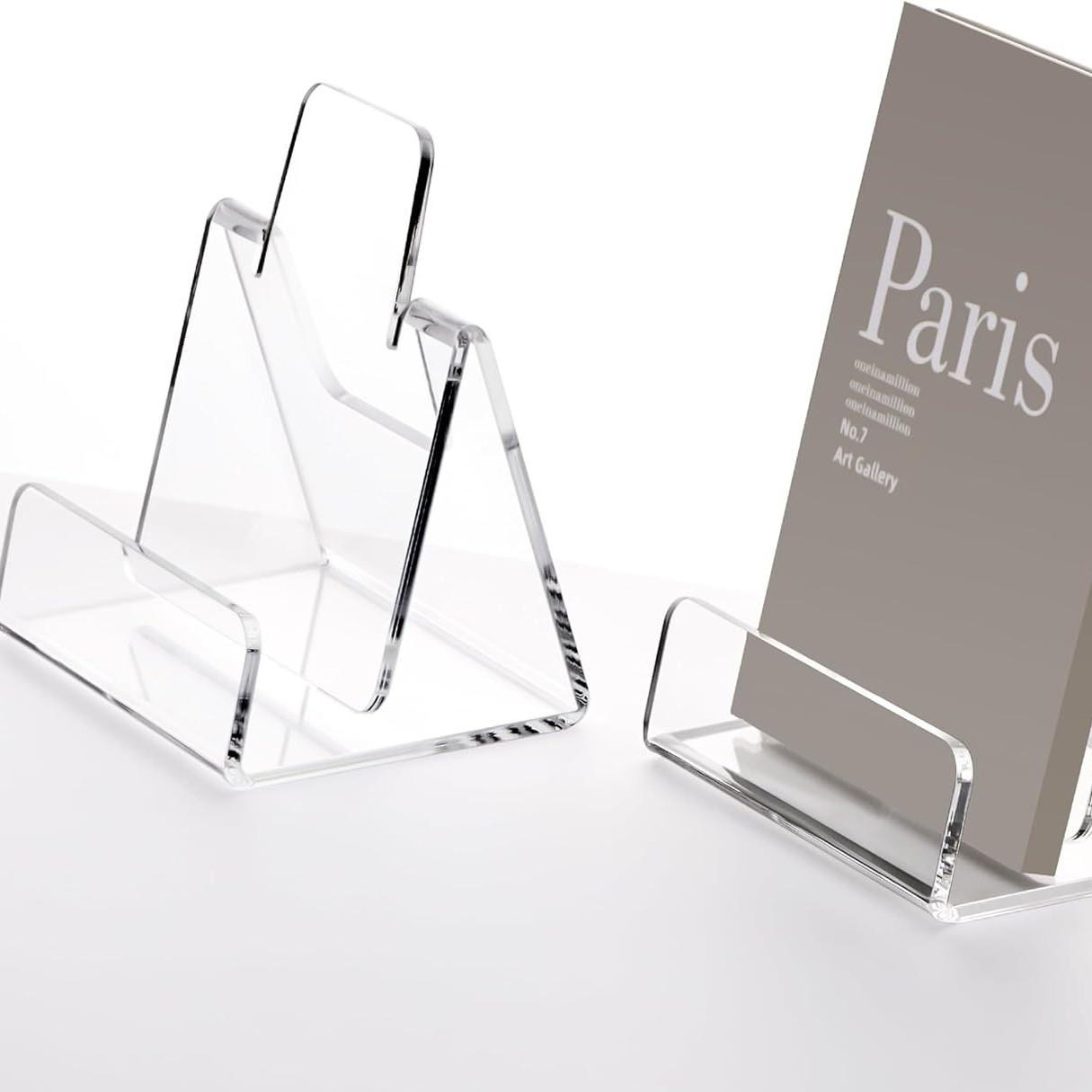 Transparent Acrylic Book and Phone Display Stand 15x10.5x15.5 cm прозрачный