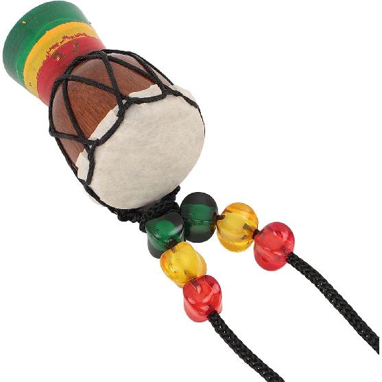 Djembe Drum Instrument Necklaces Mini Pendant African Drum Wood African Bongos Percussion Necklace for Teens Men Women Charms