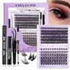 Hot Melt Hair Diy Segmented False Eyelash Set Large Capacity Single Tuft False Eyelashes Exquisite Gift Box Set