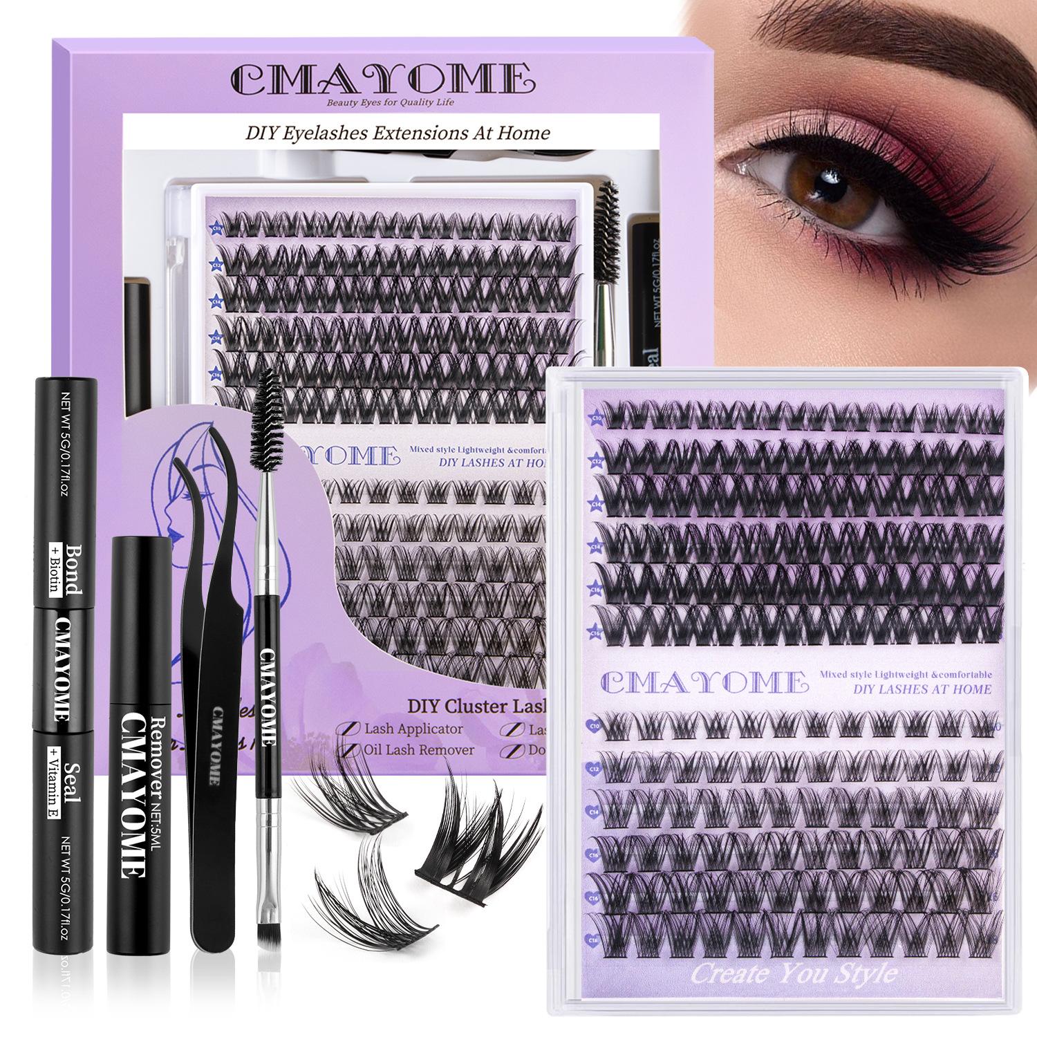 

Hot Melt Hair Diy Segmented False Eyelash Set Large Capacity Single Tuft False Eyelashes Exquisite Gift Box Set