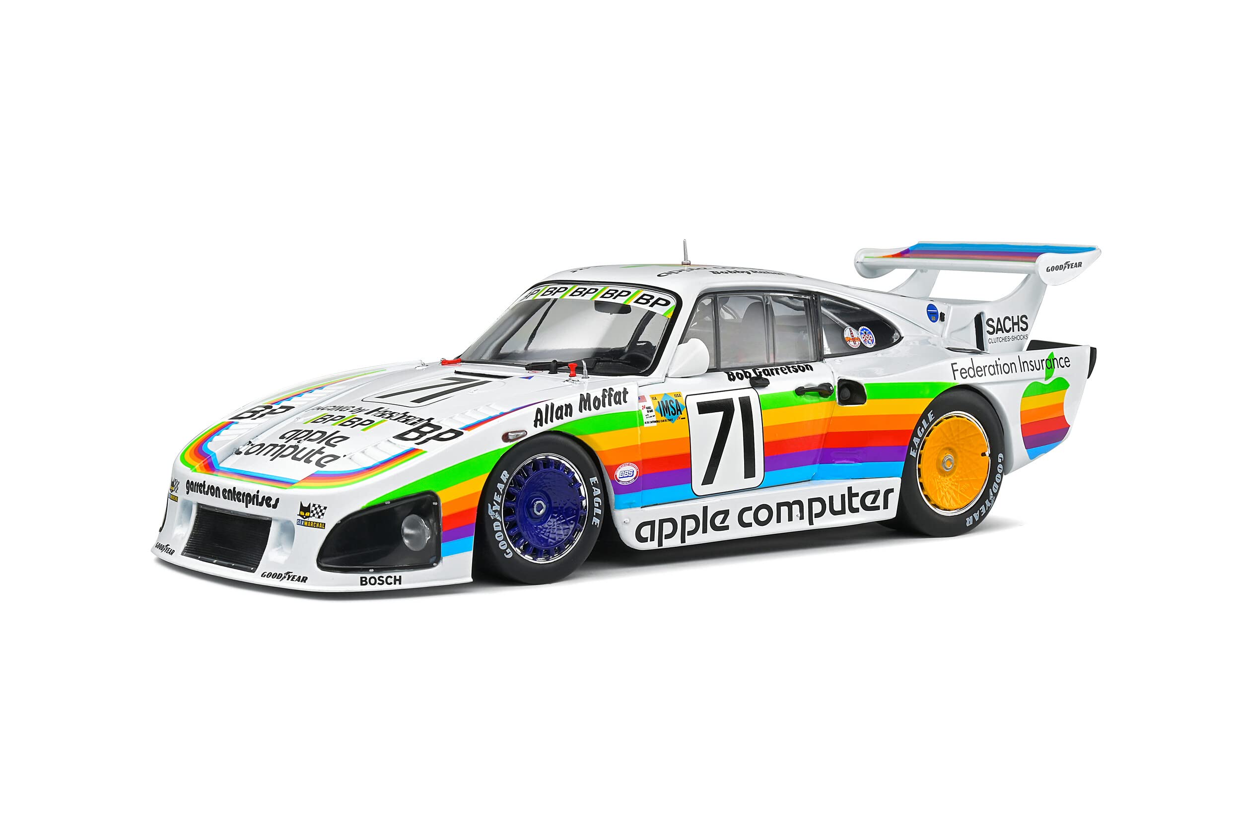 

Solido Porsche 935 K3 Le Mans 24H Apple SOLIDO Le Mans Bobby Garretson Mini Car S1807203 1/18 1980#71 Рахал/Аллан Моффат/Боб [предмет]