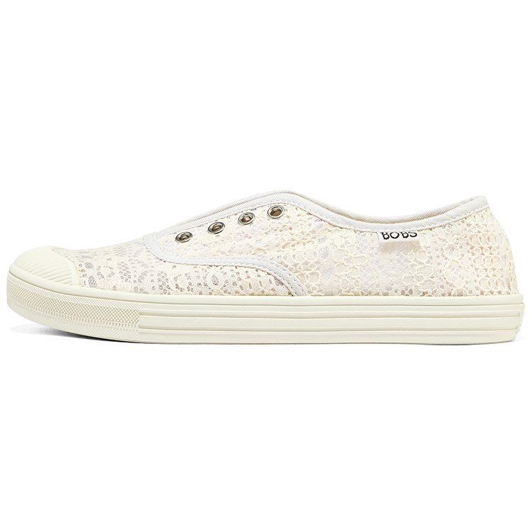 Skechers BOBS B COOL Abrasion Resistant Low Top Canvas Shoes Women's Ivory 113821-OFWT