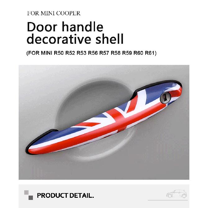 Door Handle Cover Sticker For MINI Cooper R50 R52 R53 R56 R57 R58 R59 R60 R61 2PCS/SET Car-Styling Accessories