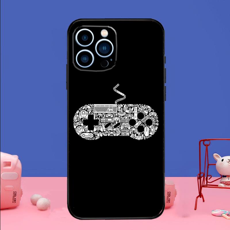 Cool Gaming Controller Phone Case For iPhone 17 16 15 14 13 11 12 Pro Max Plus 13 12 mini 16e 17 Air Bumper Cover