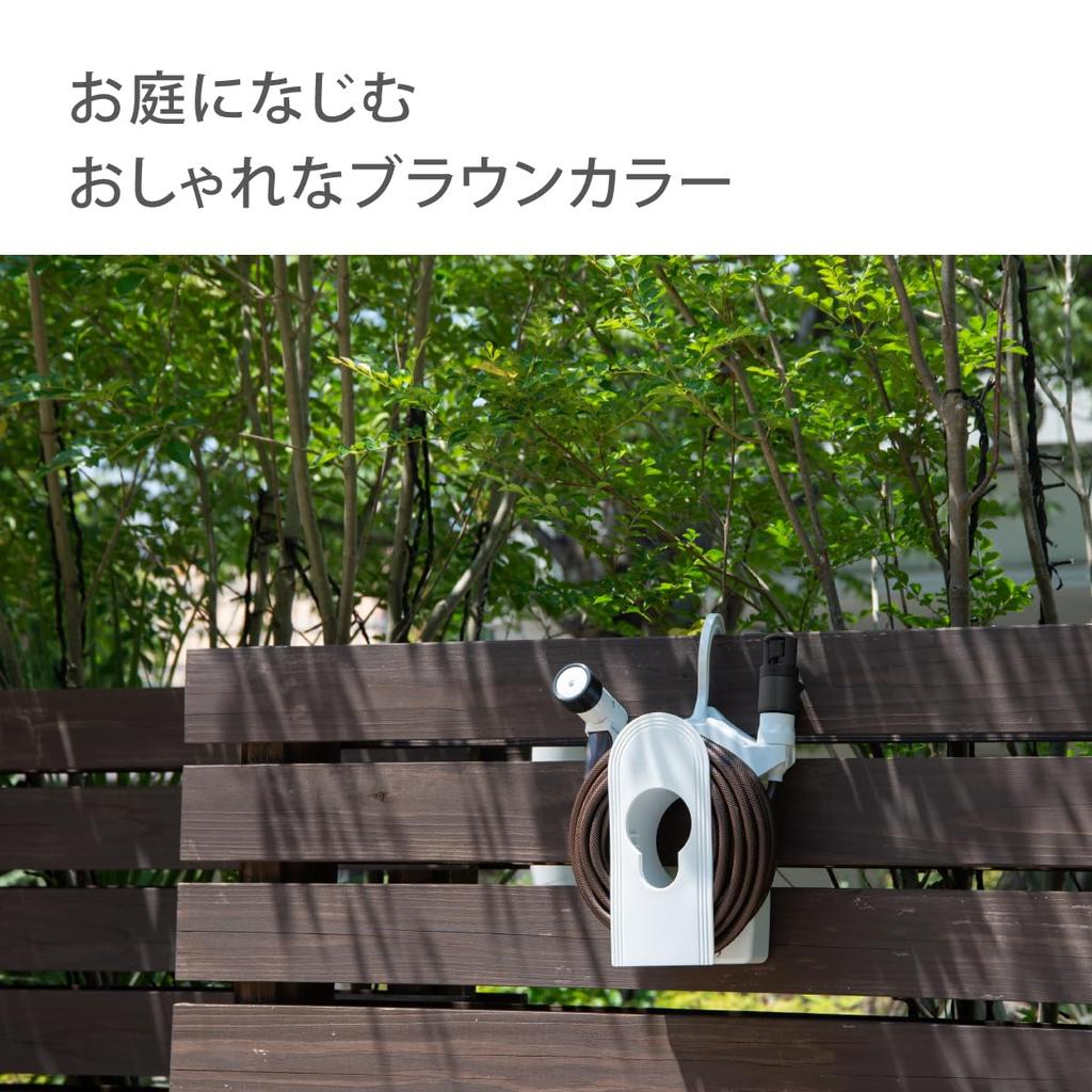 Takagi R110BR Compact Hose 10m Lightweight Reel, (BR), Brown, Stylish,