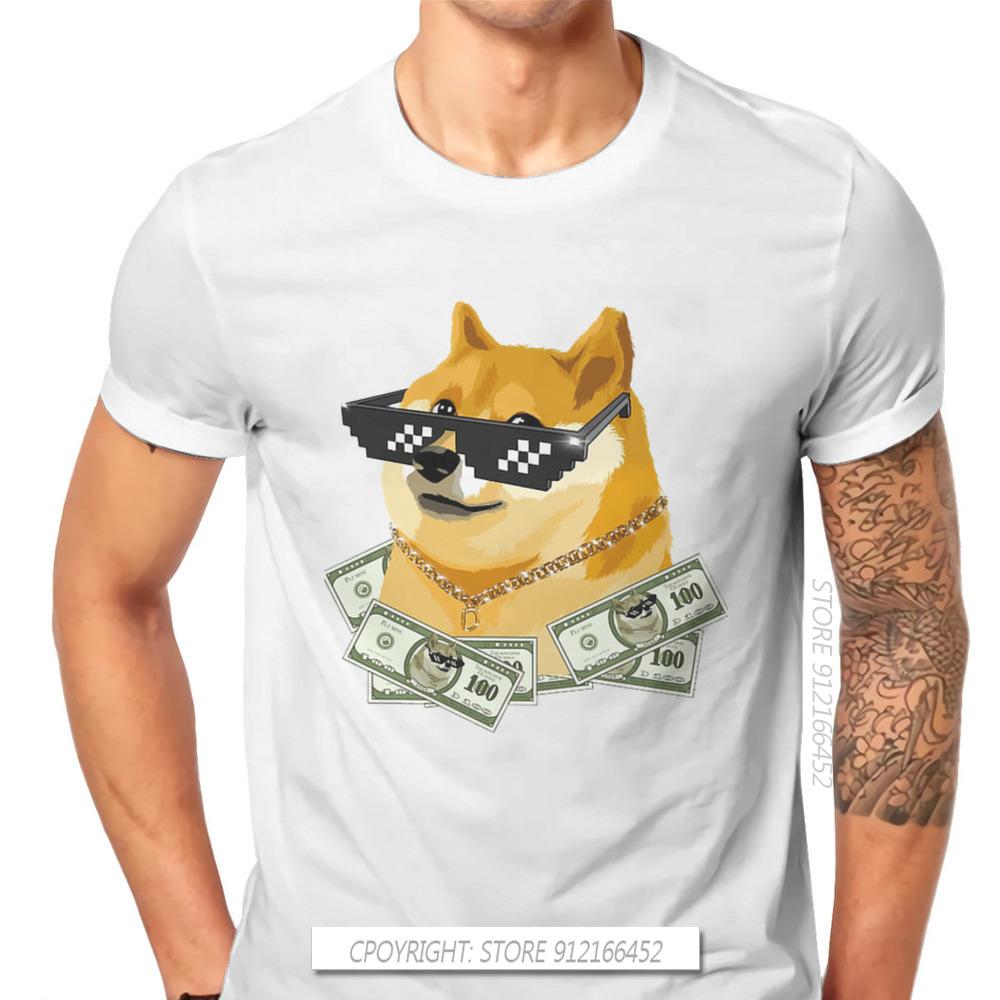 Crypto Cryptocurrency Dogecoin Doge T Shirt Classic Grunge Summer Big Size Pure Cotton Unisexs Tops Harajuku Oneck Tshirt
