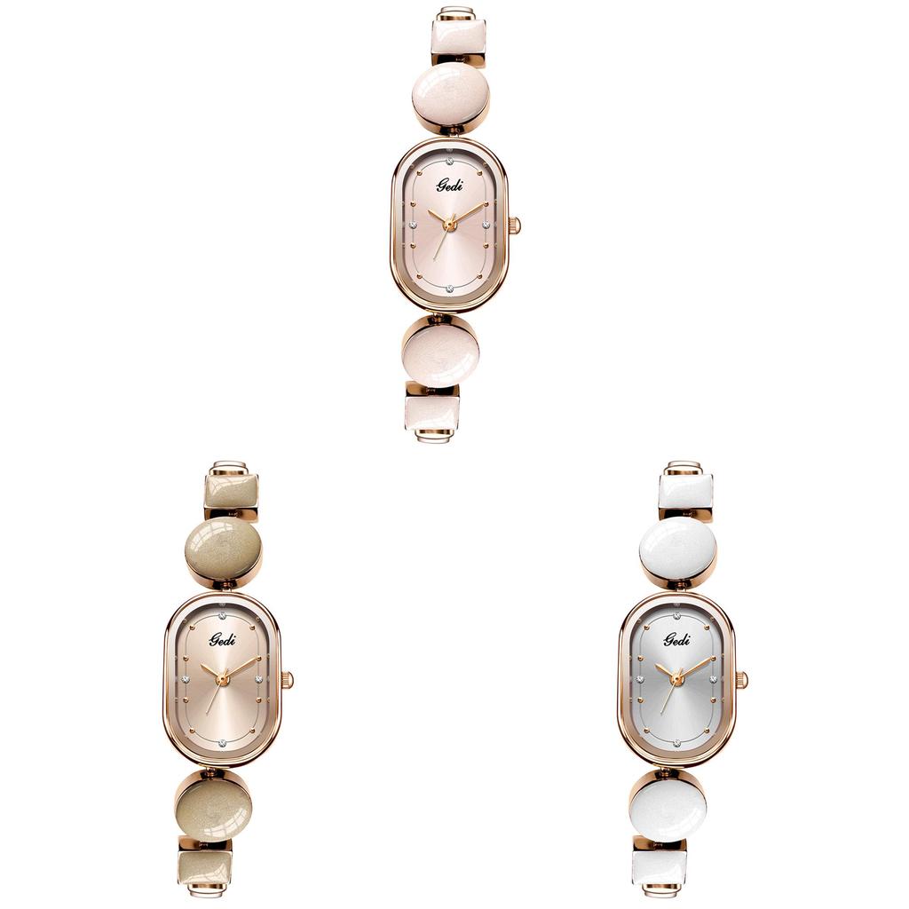 Artistic Oval Quartz Ladies Watch With Waterproof Function For Fashion Women