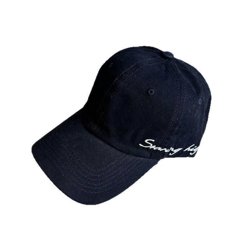 Cotton Embroidered Breathable Letter Cap With Wide Brim Sunshade Sports Outdoor
