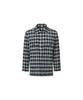MONPLISSE [Men'S] Tartan Check Pleated Shirt (Navy)