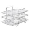 3 Layer Fryer Rack Stackable 304 Stainless Steel Dehydrator Rack Detachable Multi Layer Grill Rack