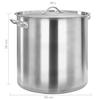 VidaXL Stockpot 98 L 50x50 Cm Stainless Steel