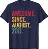 Awesome Since August 2011 Cool Birthday Gift Vintage Unisex T-Shirt