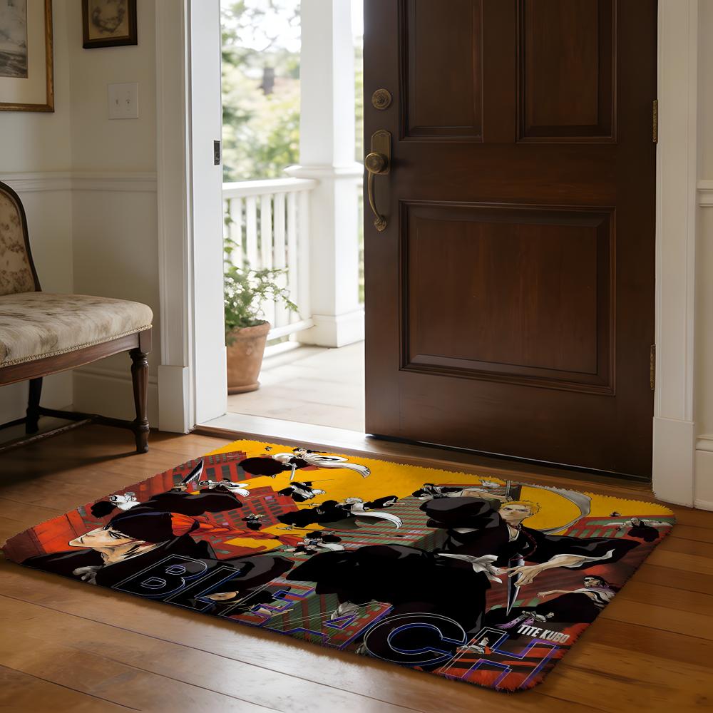 AAnime BBleach Floor Mat Soft Flannel Absorbent Mat Non-Slip Rug Home Bedroom Bathroom