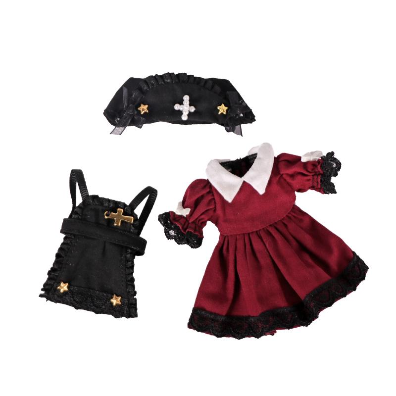Ob11 Doll Clothes Nun Maid Suit Dress Tricolor Doll Clothes Set for Obitsu11 GSC 1/12 Doll Clothes Doll Accessories