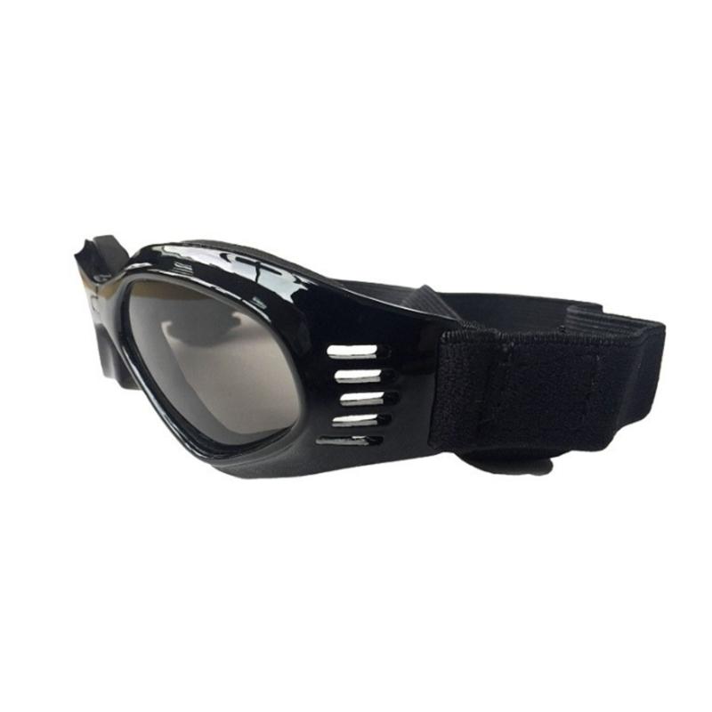 Foldable Dog Sunglasses for Outdoor Windproof Waterproof Pet Eye Glasses For Small Dogs With Adjustable Elastic Strap
