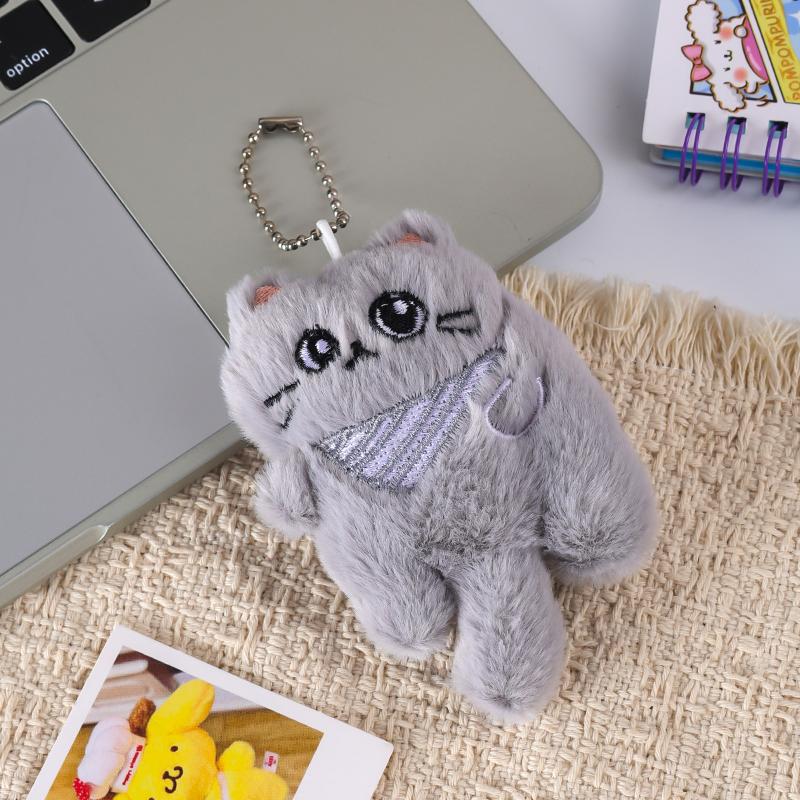 Cute Plush Cat Doll Pendant Girl Backpack Doll Pendant Couple Bag Keychain Decorative Gift