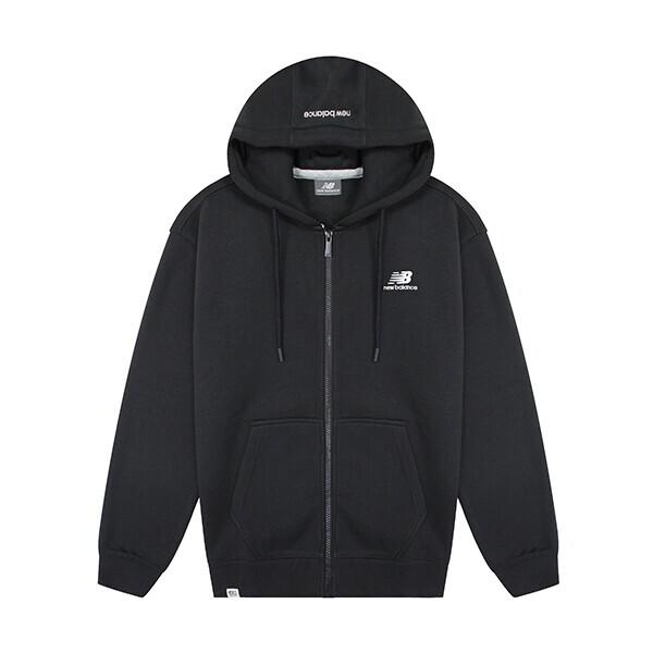 New Balance Basis Fleece Kapuzenjacke mit Reißverschluss Schwarz
