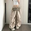 VIONA Sommer Neu Amerikanischer Stil Mehrlagige Fallschirm-Cargo-Hosen für Damen Dünne Schnelltrocknende Sporthosen Jazz Dance Lockere Weite Hosen