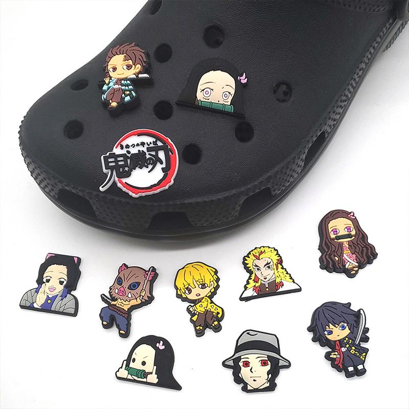 11Pcs Ufotable Series PVC Shoe Charms Decoration Shoe Accessories