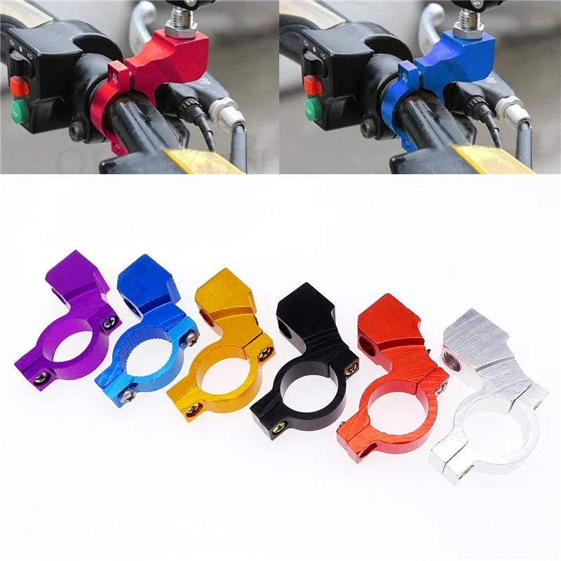 1 Pair 22mm 7/8" Universal Motorcycle Handlebar ATV Rearview Mirror Bracket Mount Adapter CNC Aluminum Holder Clamp Screw Parts