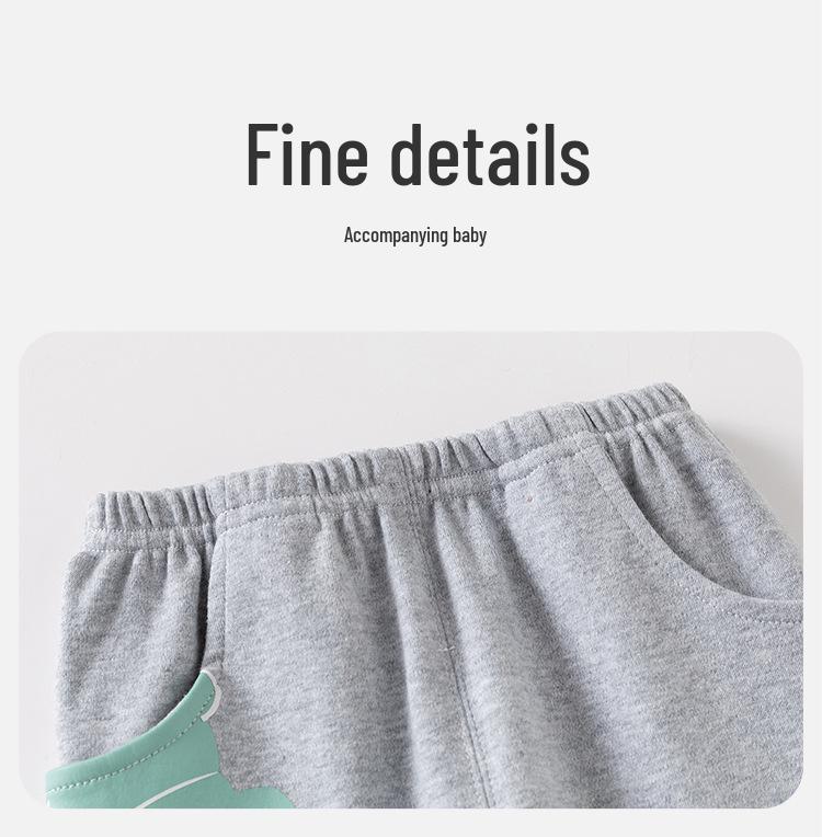 Toddler Grey Casual Leggings Long Pants for Spring & Autumn - Stylish Boys' Pants (0-6 Years)