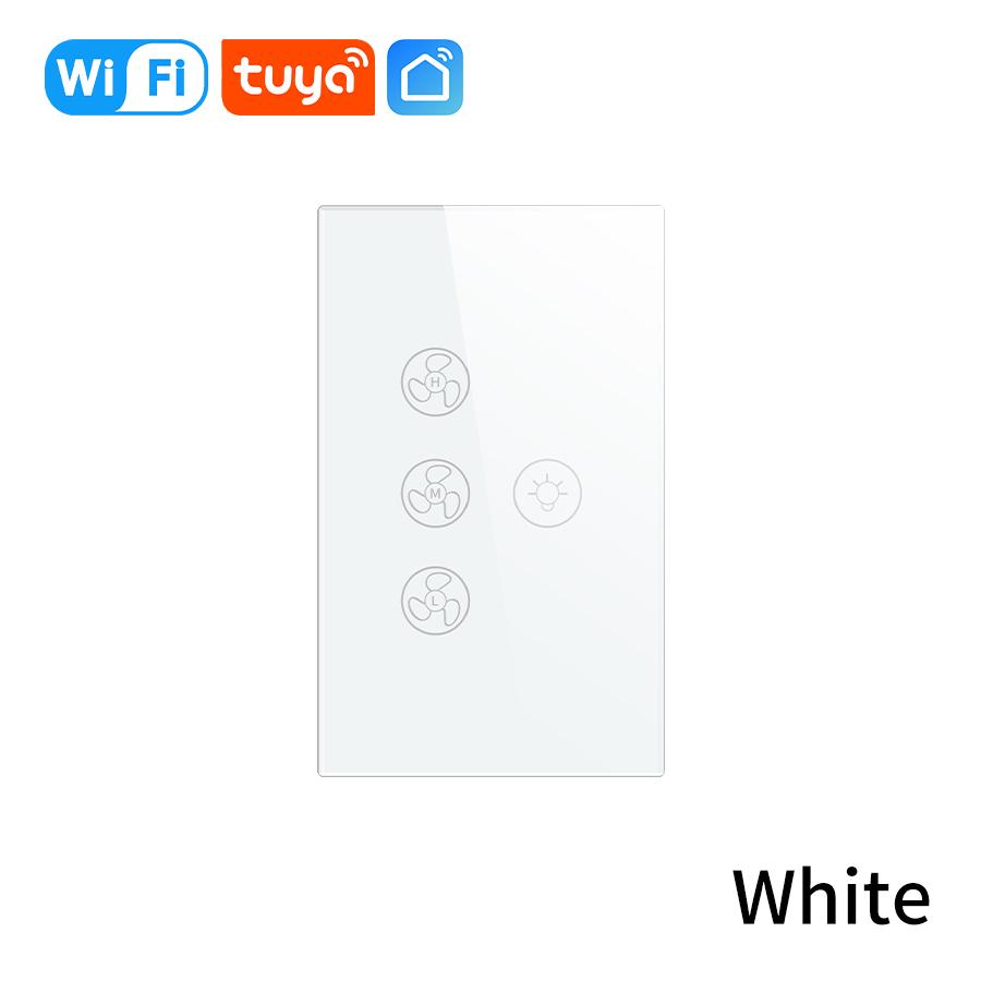 Tuya WiFi Ceiling Fan Light Smart Switch Touch Interruptor Smart Life App Remote Speed Control Works With Alexa Google Home