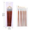 7Pcs Artist Paint Brush Bristle Paintbrush Wood Handle Paint Brush for Oil Acrylic Watercolor Gouache Painting