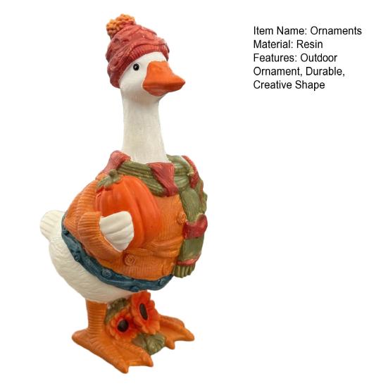 Goose Statue, Decorative Lawn Ornament, Durable Resin Rustic Style Figure, Garden Sculpture for Patio Tabletop Front Yard Decor