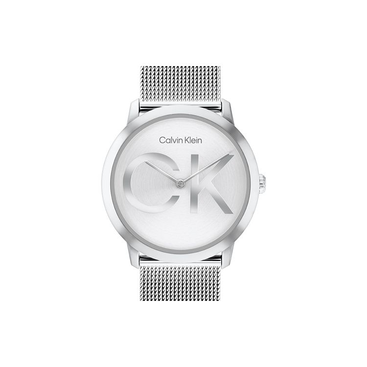 Calvin Klein Quartz Watch Steel Strap Silver Dial Simple Logo Watch Unisex watches 25300009