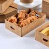 WTEMPO 50 STÜCKE 12,5*7,5*3,3 CM Popcorn-Hähnchen/Pommes Friteskraftpapierboxen, faltbare Einweg-Mahlzeitenboxen, frittierte Tablettboxen, Lebensmittelboxen zum Mitnehmen