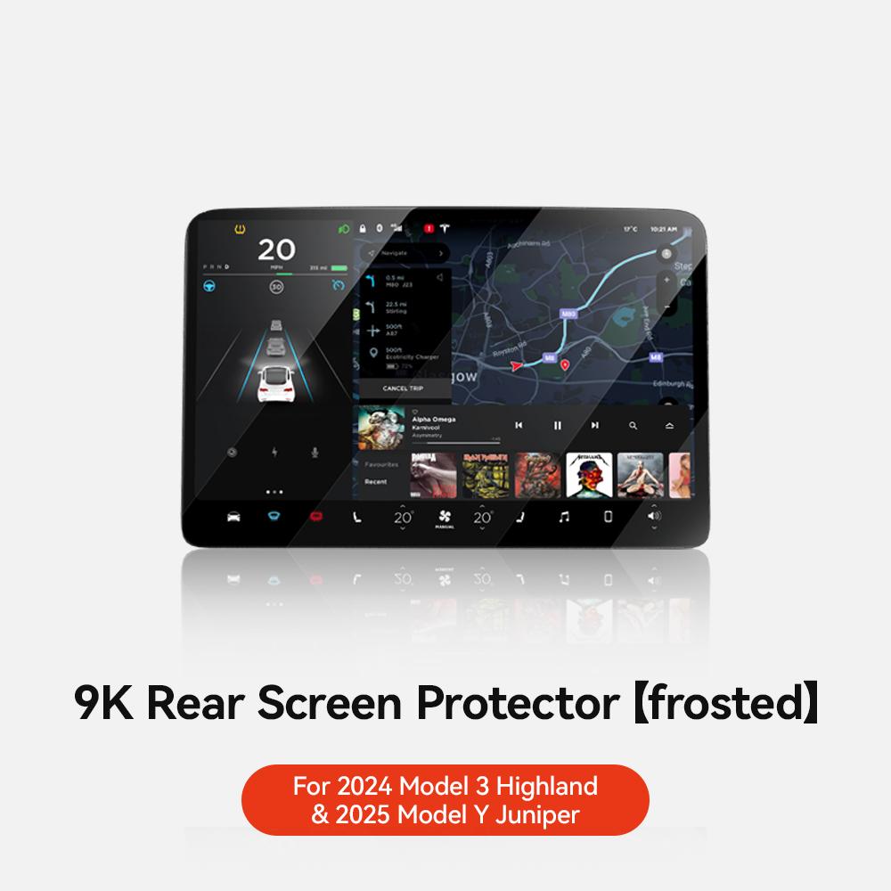 YZ Tempered Glass Film Protector For Tesla Model Y Juniper  Model 3 Highland 2025 2025 Rear Row Center Control Screen Protective