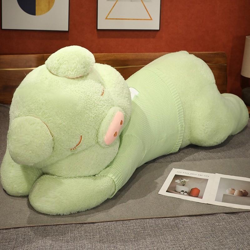 

Adorable Pink Pig Plush Toy Pillow For Cozy Sleep And Cuddling On Bed